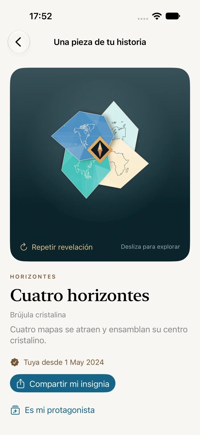 Current Traivu passport collection with a piece earned from fictional trips